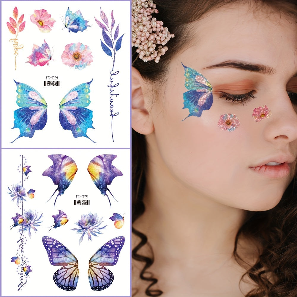 Glitter Face Tattoo Stickers