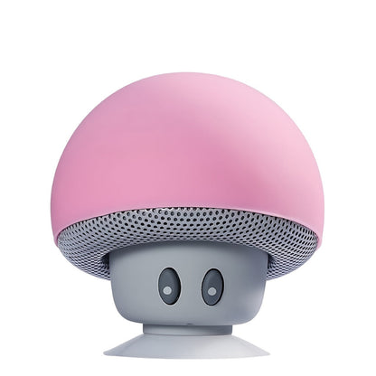 1pc Cartoon Mushroom Portable Wireless Speaker - Portable Bluetooth Speakers with Phone Holder, Suction Cup Design, Mini and Delicate