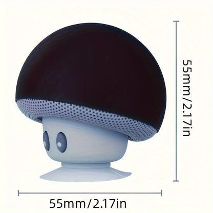1pc Cartoon Mushroom Portable Wireless Speaker - Portable Bluetooth Speakers with Phone Holder, Suction Cup Design, Mini and Delicate
