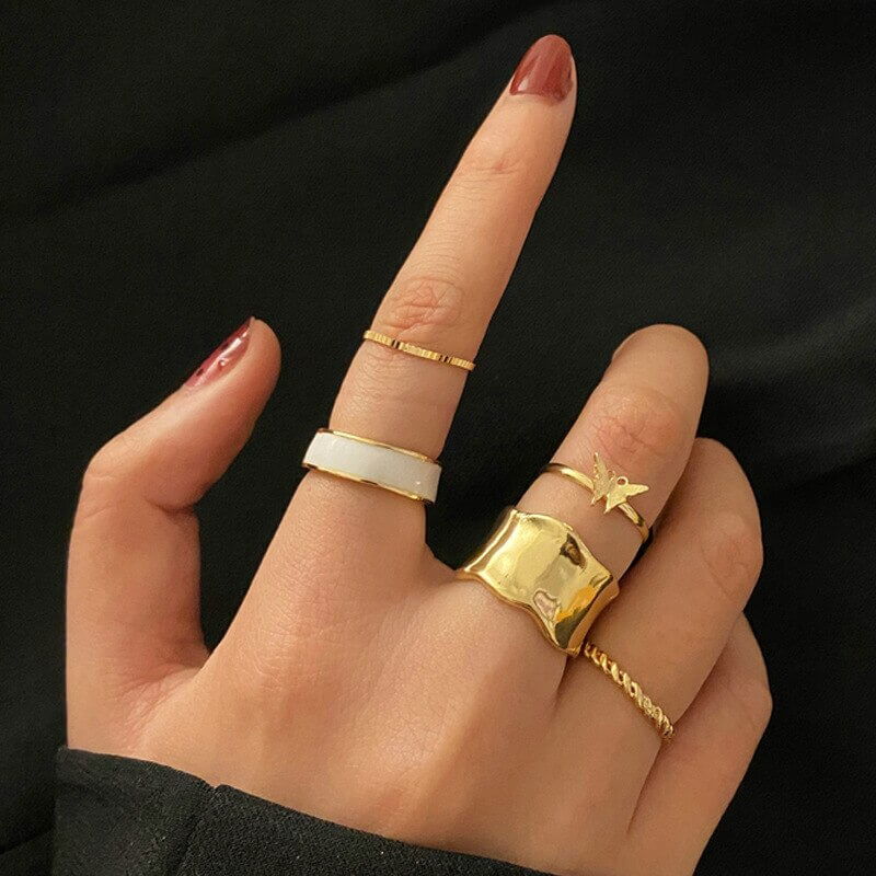 Secret Gardens Butterfly Ring Set